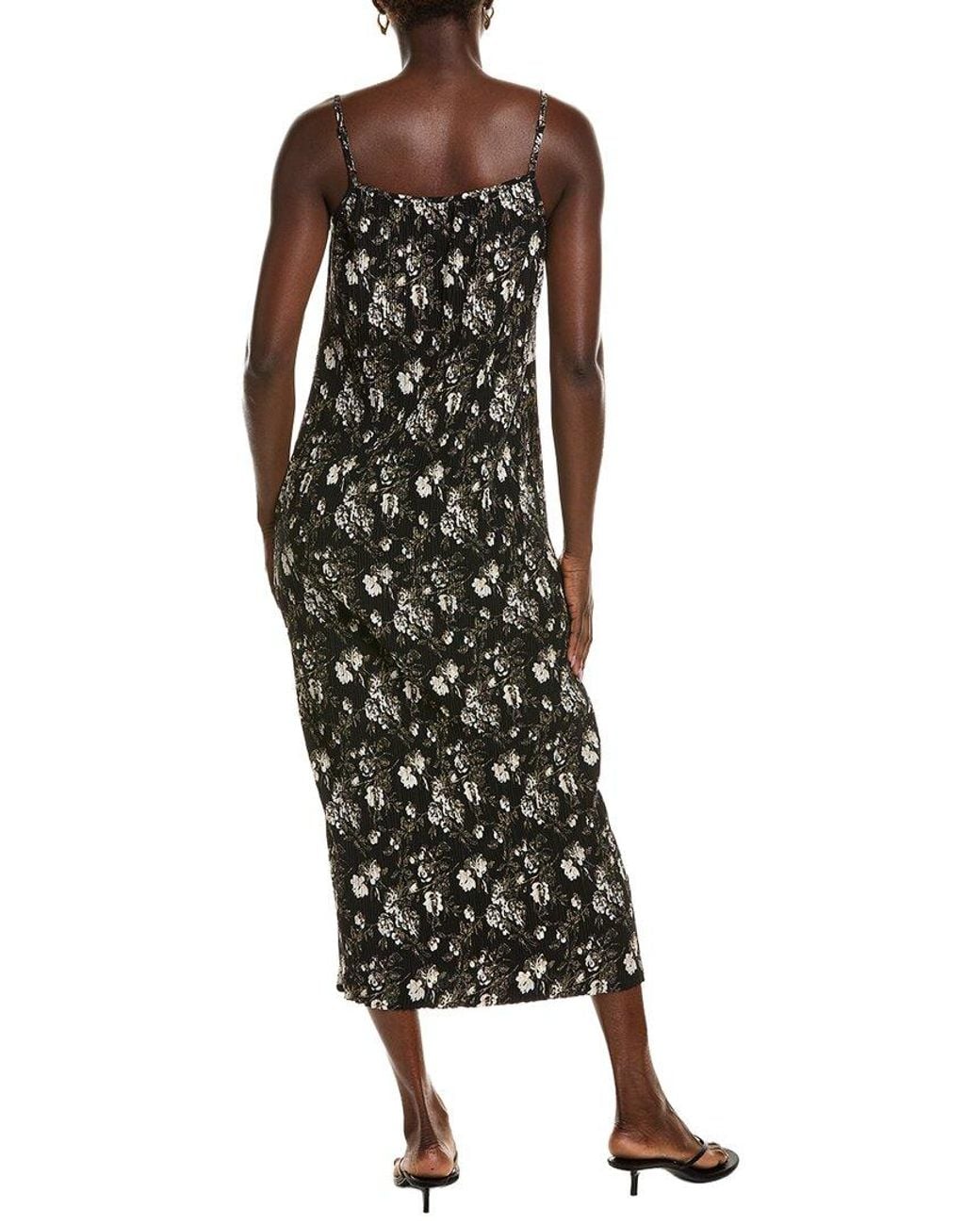 Element Black Sleeveless Plisse Dress