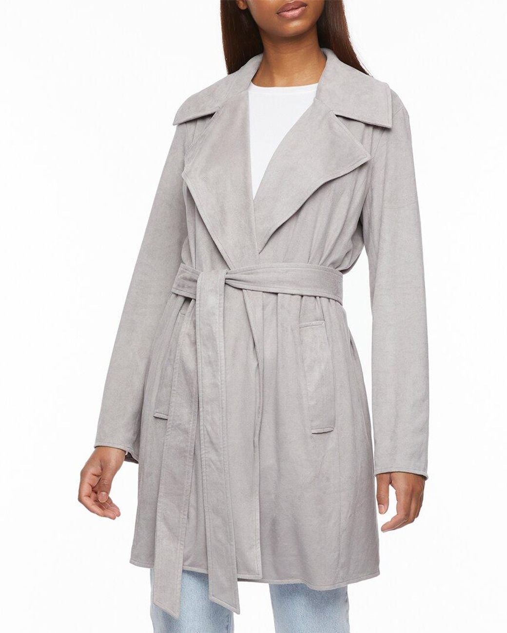 Bernardo Gray Long Jacket