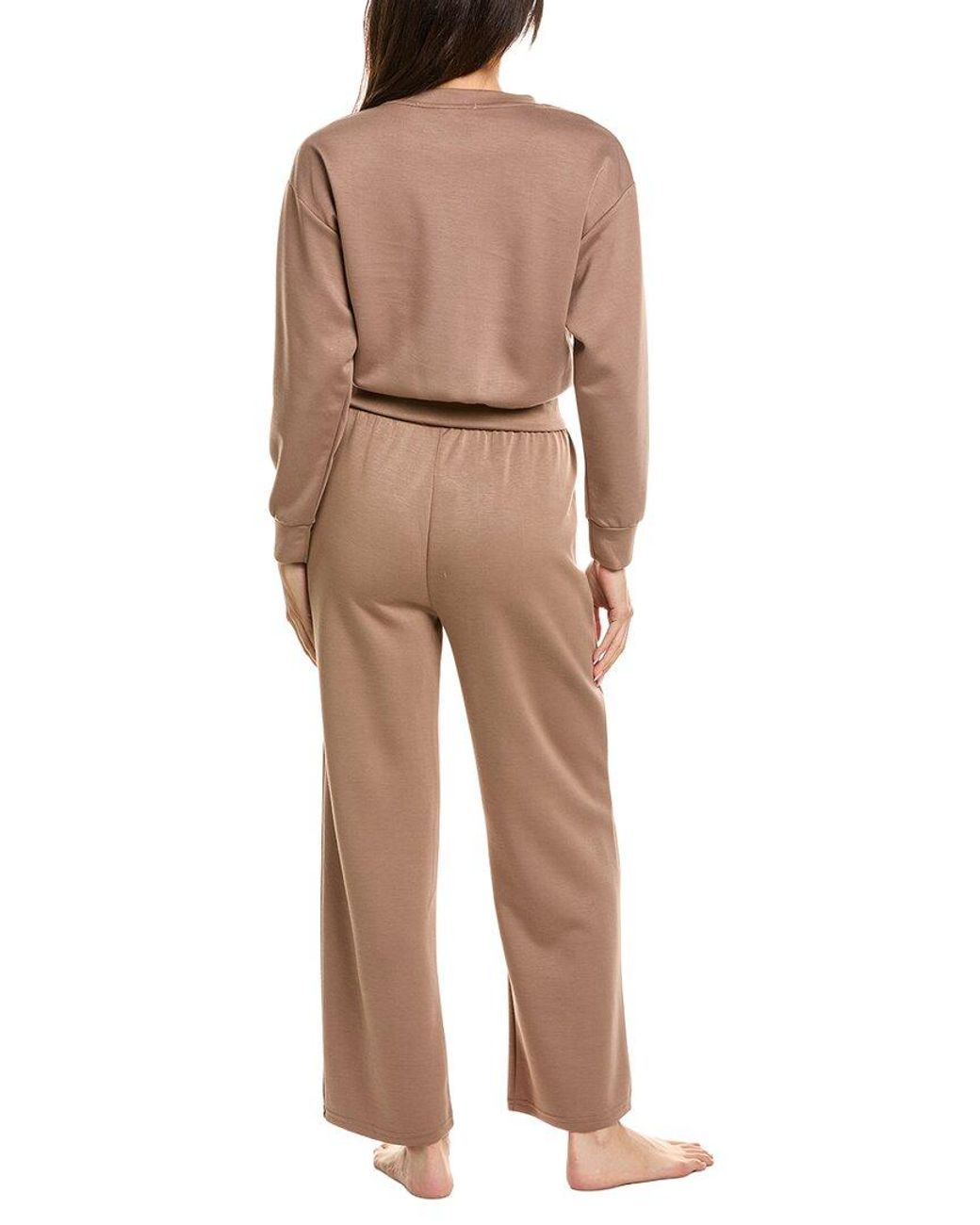 Marion Natural 2Pc Air Scuba Classic Pullover & Pant Set