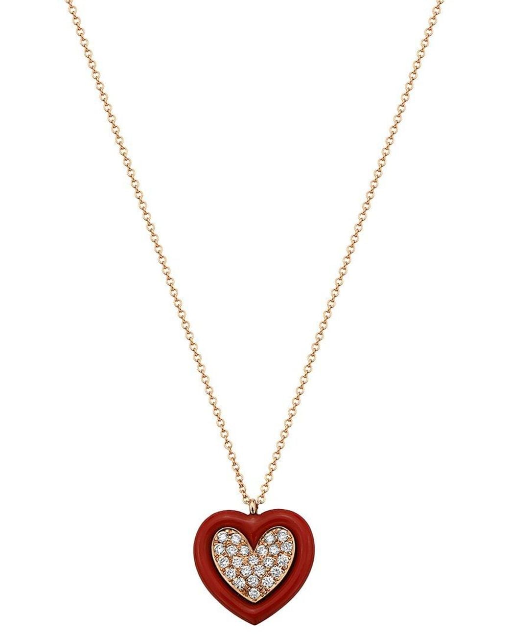 Effy Fine Jewelry Metallic 14K Rose 0.17 Ct. Tw. Diamond Necklace