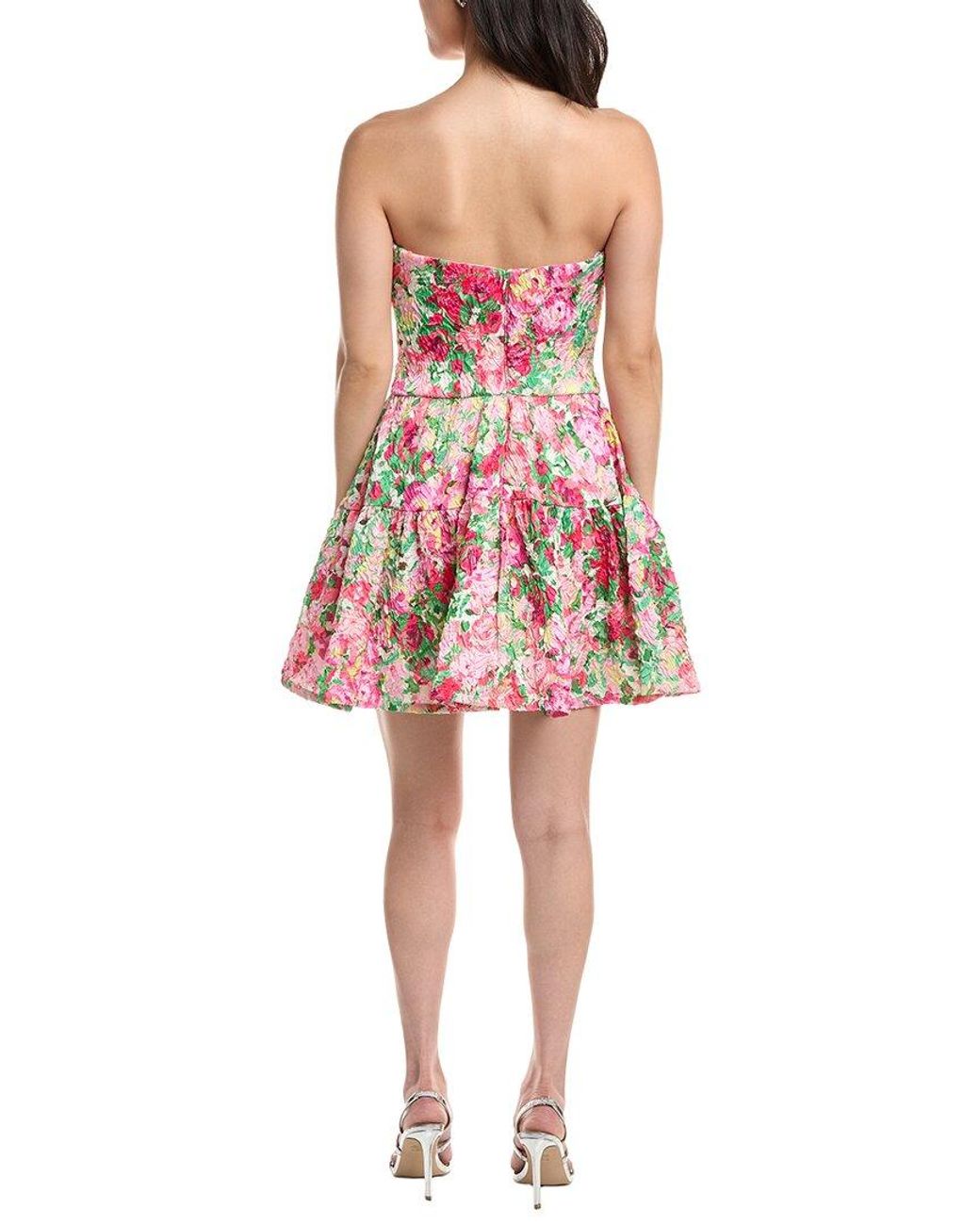 Tadashi Shoji Red Scout Floral Print Mini Dress