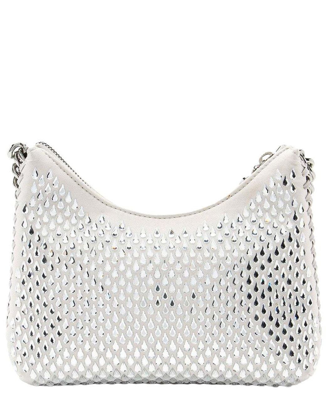 Stella McCartney Gray Satin Crystal Falabella Mini Shoulder Bag (authentic Pre- Loved)