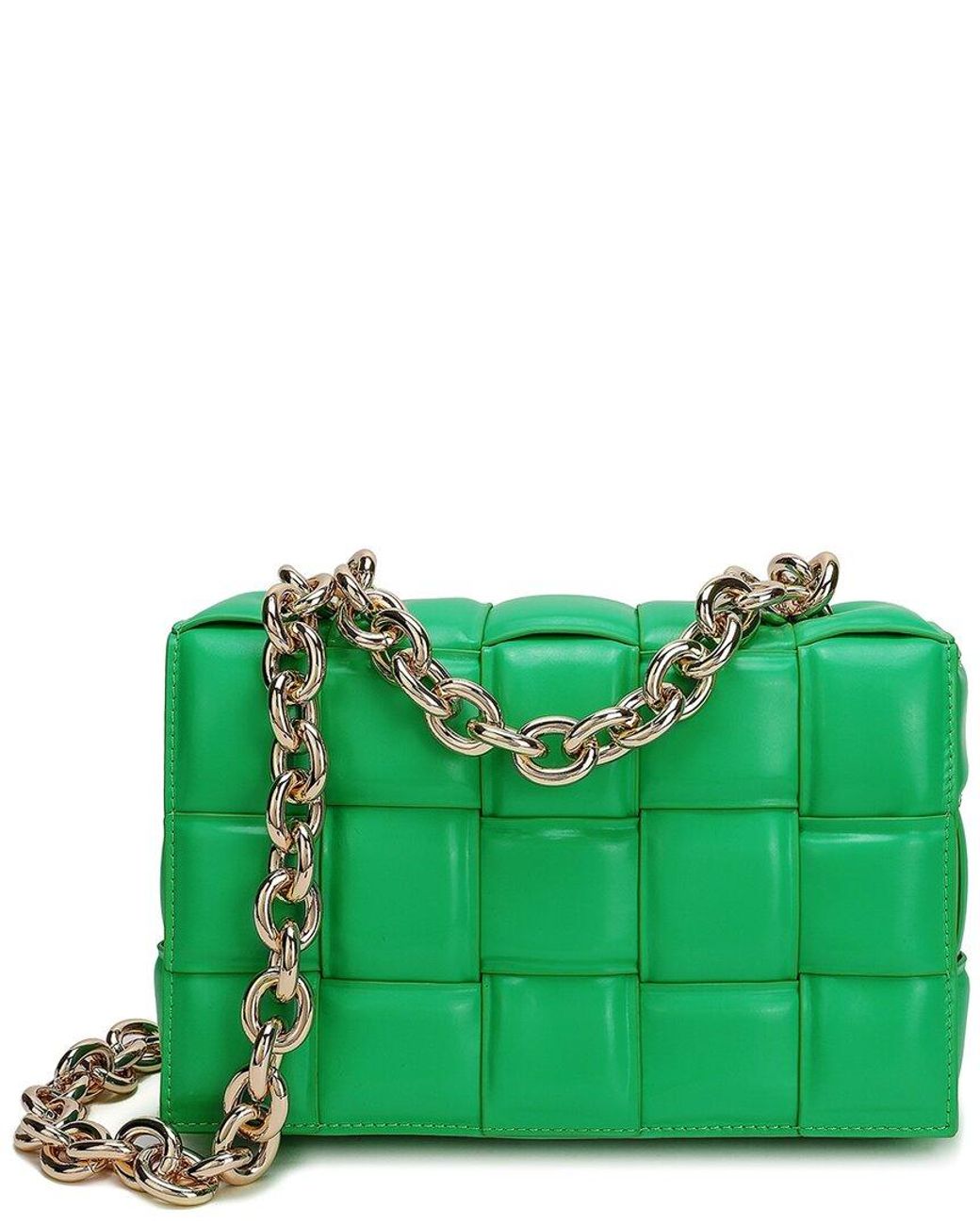 Tiffany & Fred Puffy Leather Messenger Bag in Green | Lyst