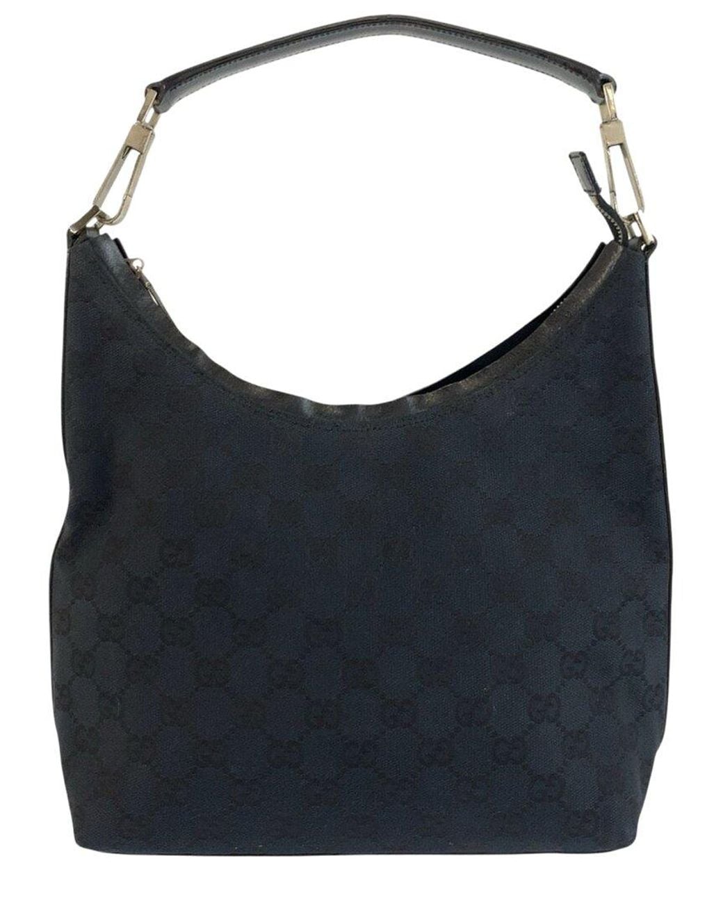 Gucci Blue Coated/Waterproof Canvas Shoulder Bag (Authentic Pre-Loved)
