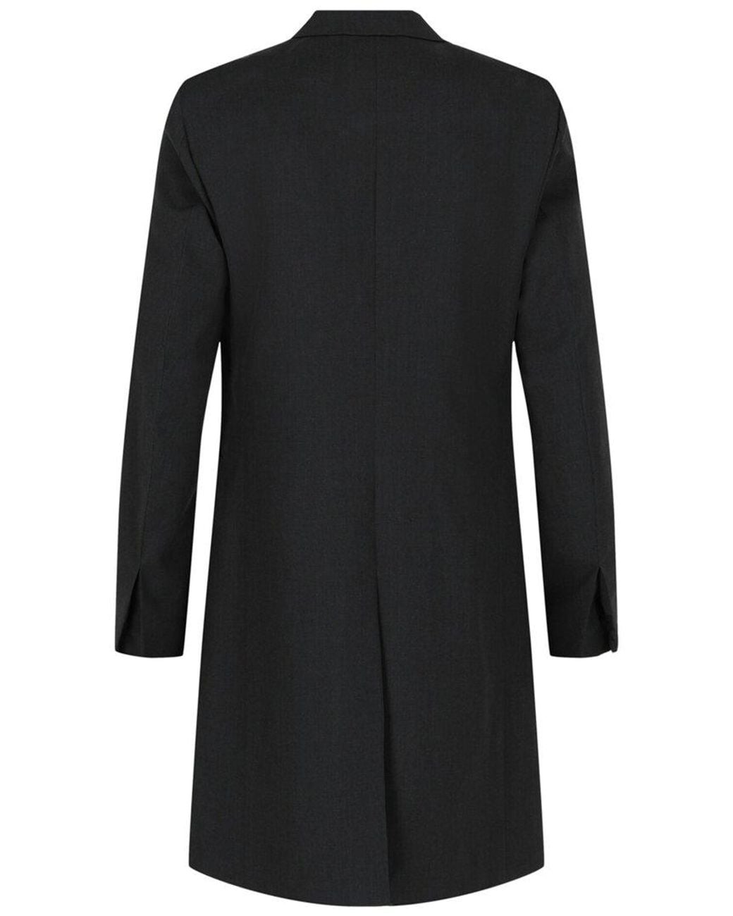 Givenchy Black Slim Fit Single-Breasted Wool Coat for men