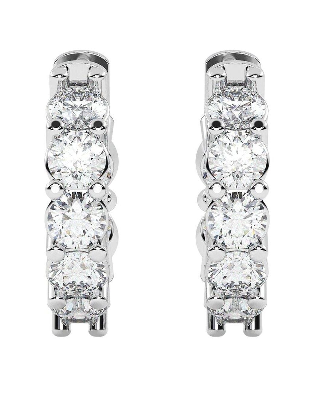 Diamond Select Cuts Metallic 14K 3.00 Ct. Tw. Diamond Earrings