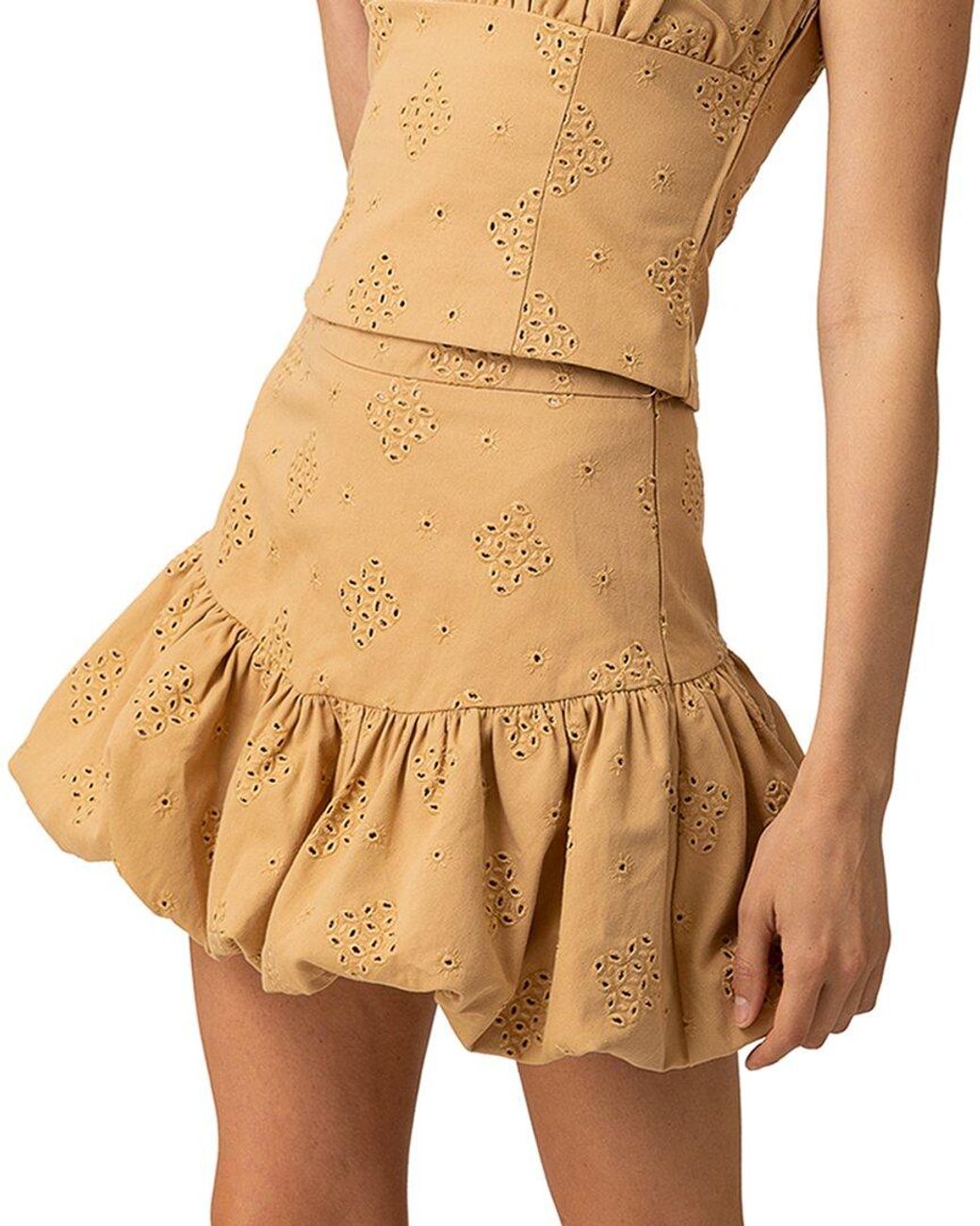 Line & Dot Natural Devin Bubble Mini Skirt