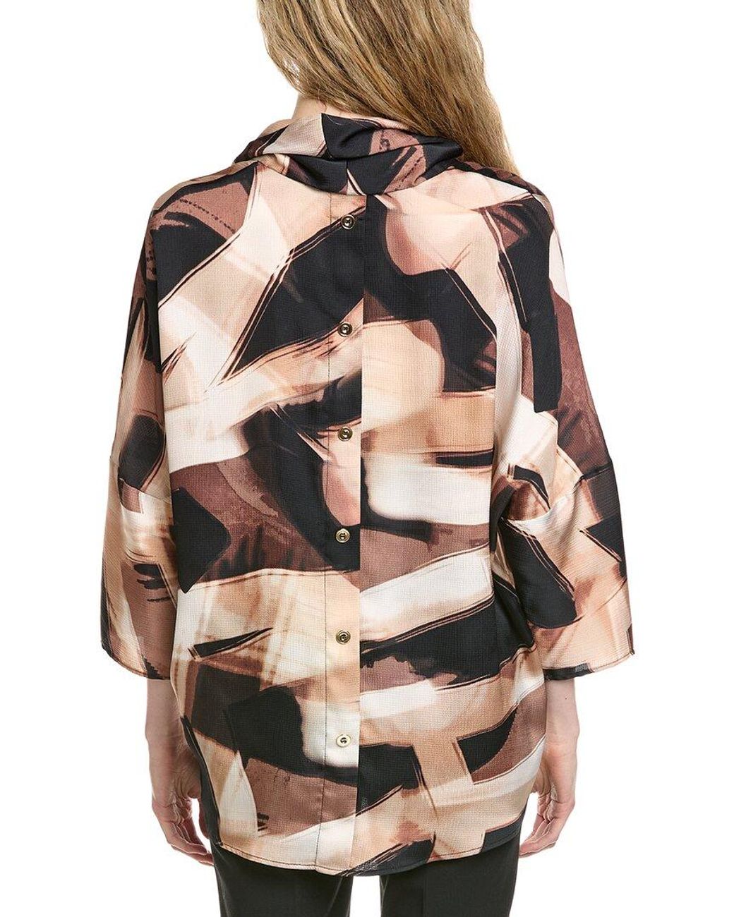 Joseph Ribkoff Natural Cowl-Neck Blouse