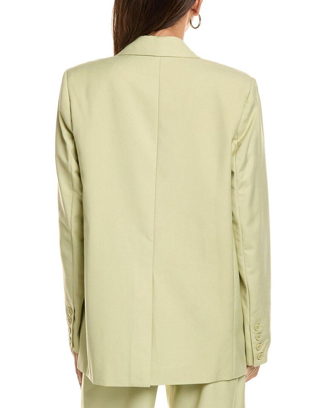 Bardot Green Peak Lapel Polyester Blazer