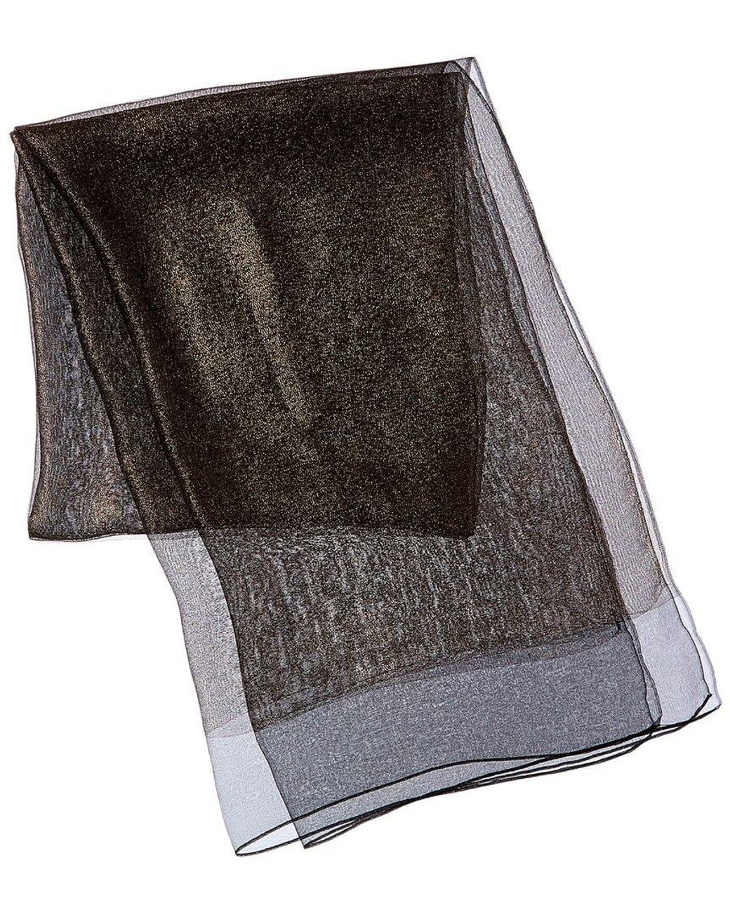 Saachi Black Glitz Silk Scarf