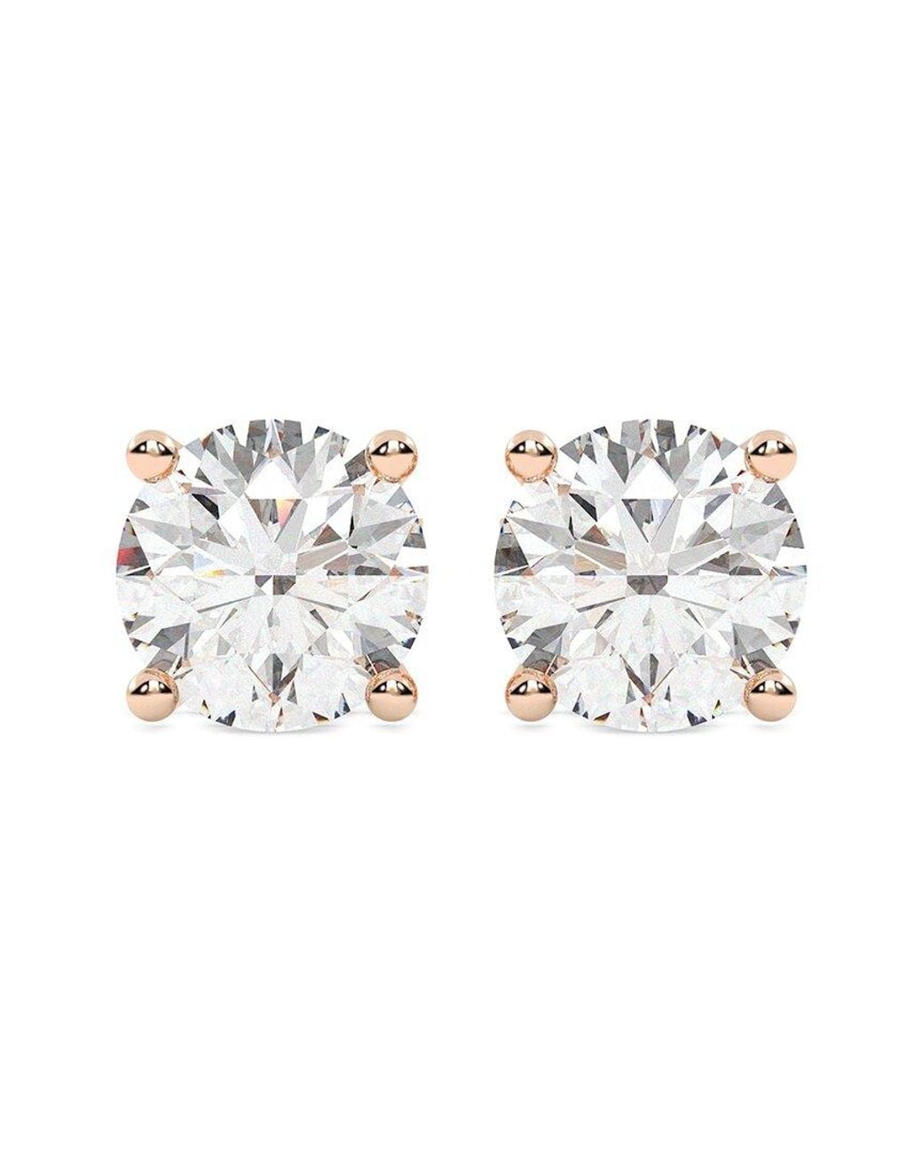 Lab Grown Diamonds Metallic 14K 4.00 Ct. Tw. Lab-Grown Diamond Stud Earrings