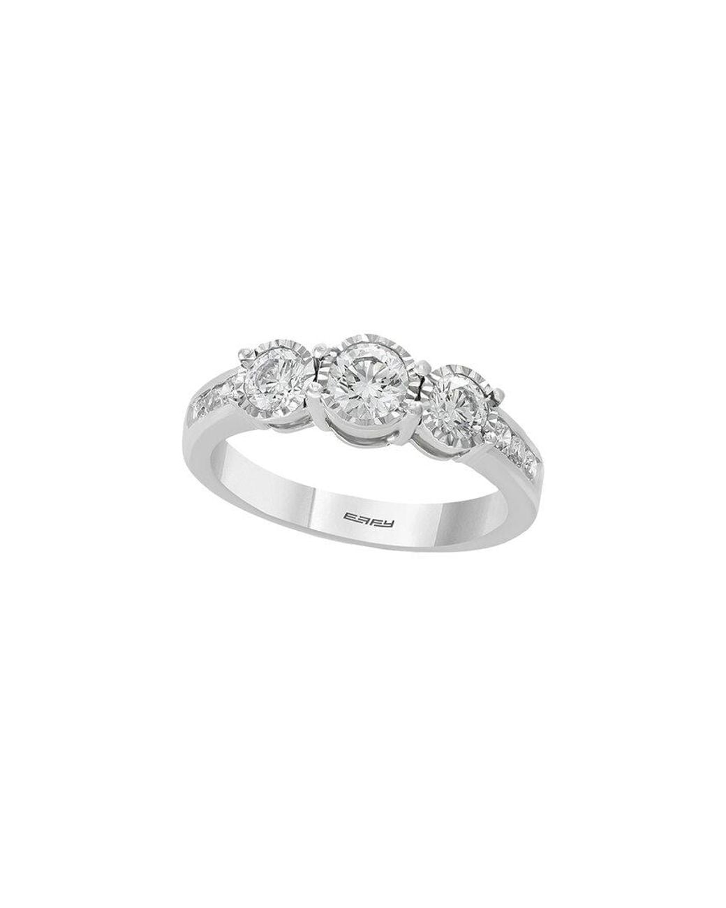 Effy Fine Jewelry White 14K 0.95 Ct. Tw. Diamond Ring
