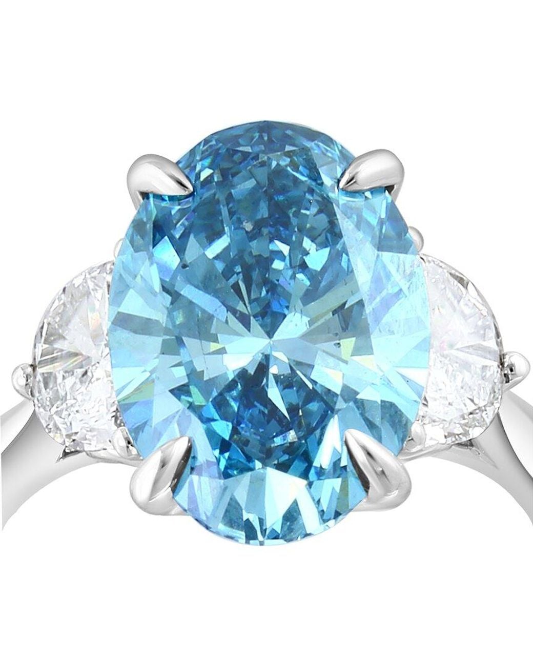 Effy Fine Jewelry Blue 14K 6.92 Ct. Tw. Lab-Grown Diamond Ring