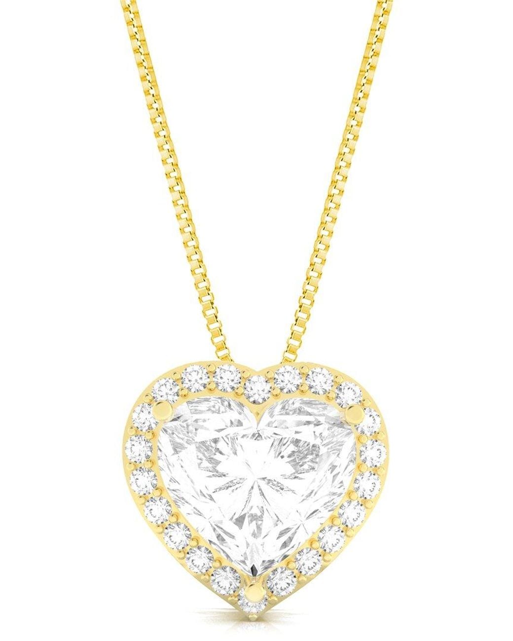 Amairah Metallic 14K 2.00 Ct. Tw. Lab-Grown Diamond Pendant Necklace