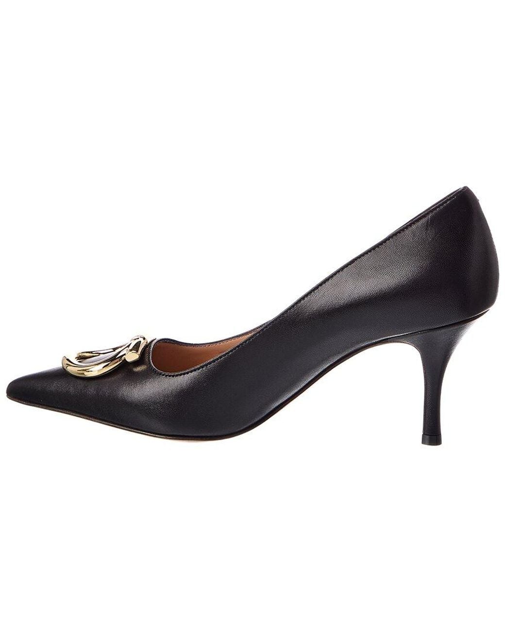 Ferragamo Black Lara Leather Pump