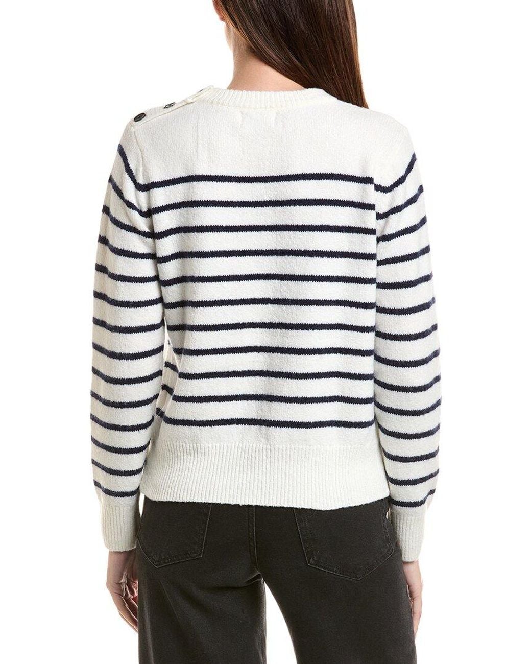ANNA KAY White Indie Stripped Pullover
