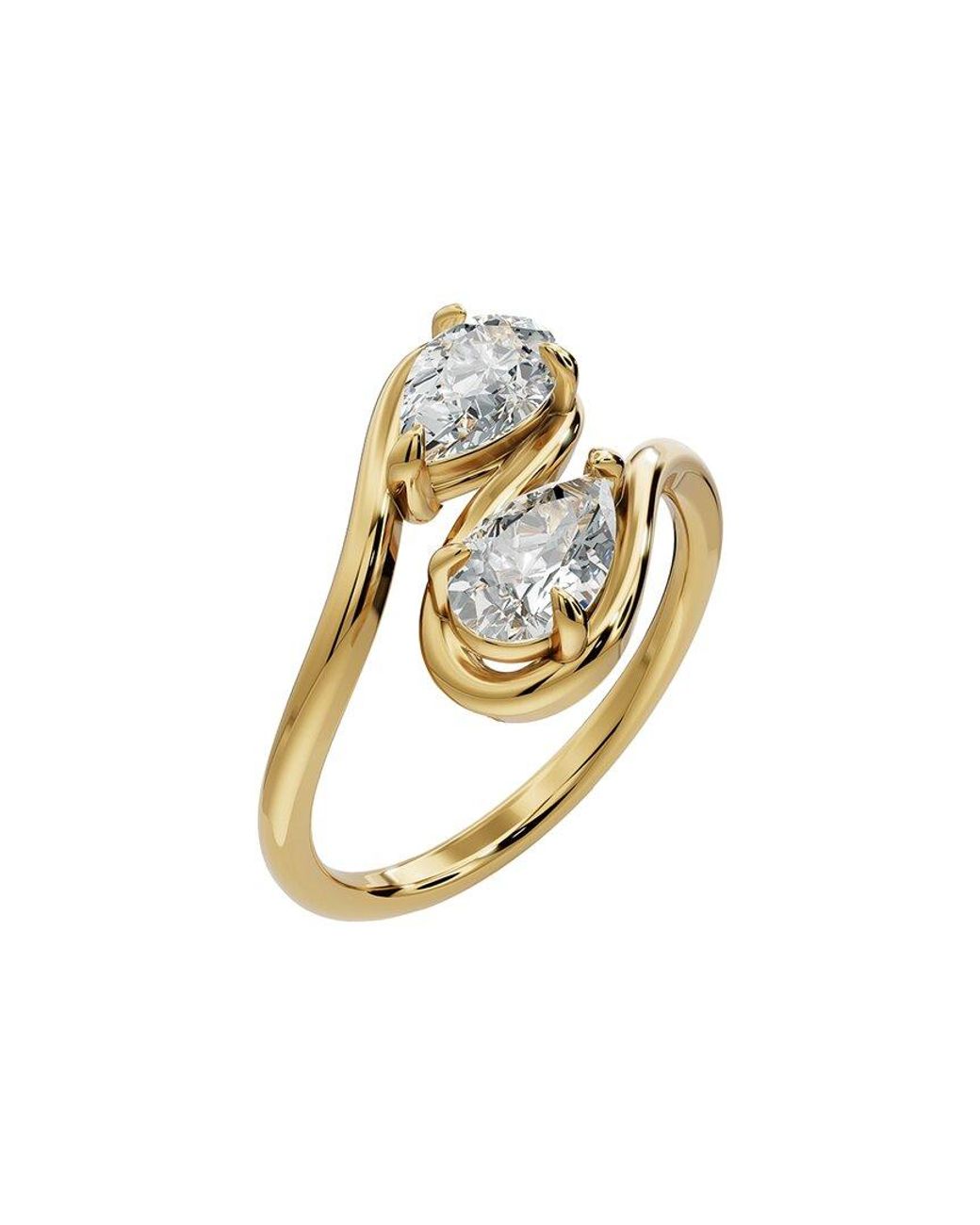 Lab Grown Diamonds Metallic 18K Plated 1.00 Ct. Tw. Lab-Grown Diamond Ring