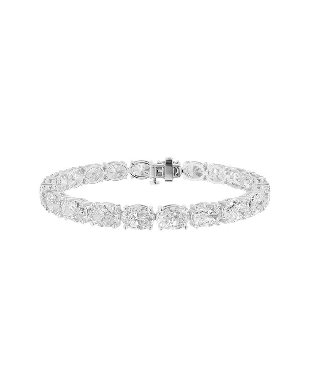 Lab Grown Diamonds White 14K 19.50 Ct. Tw. Lab-Grown Diamond Fashion Bracelet