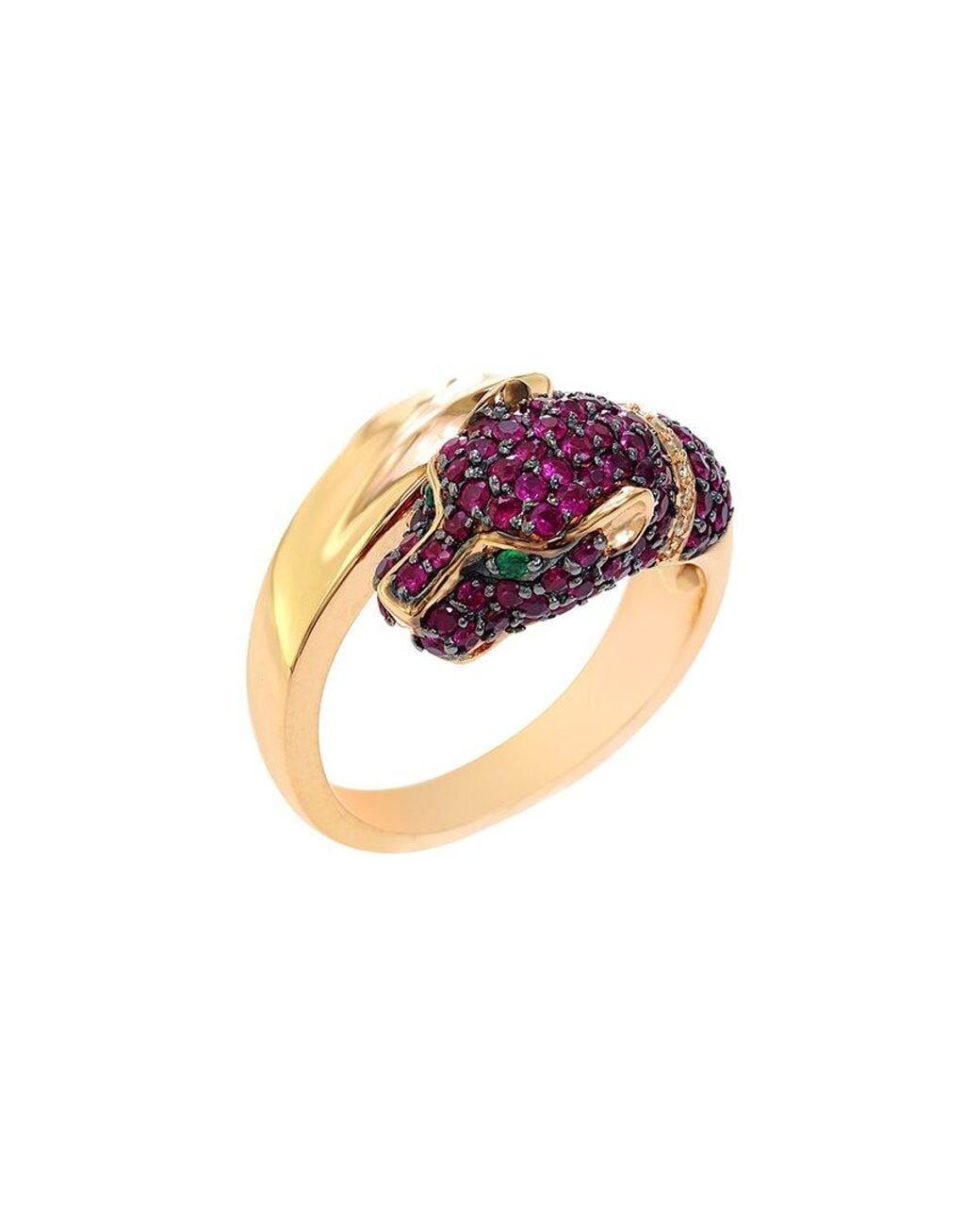 Effy Fine Jewelry Pink 14K Rose 1.44 Ct. Tw. Diamond & Emerald, Ruby Ring