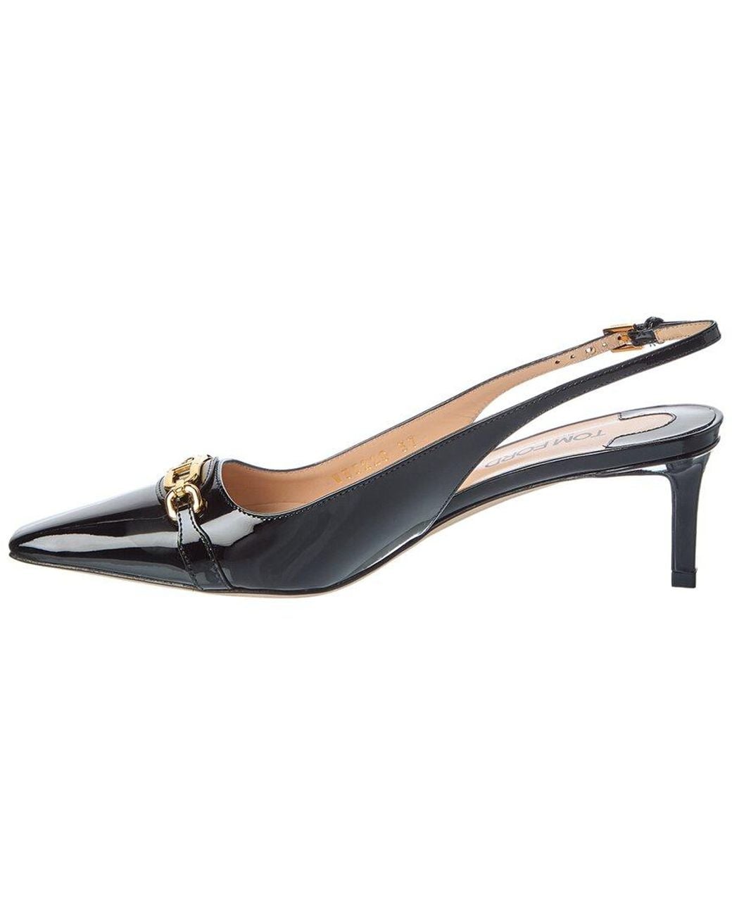 Tom Ford Metallic Whitney Patent Slingback Pump