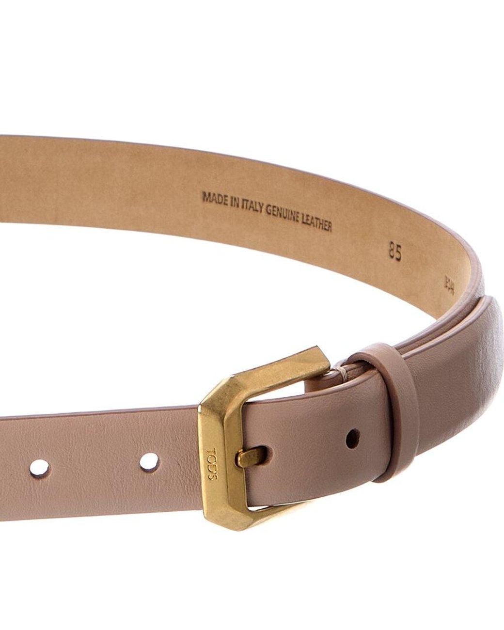 Tod's White Leather Belt