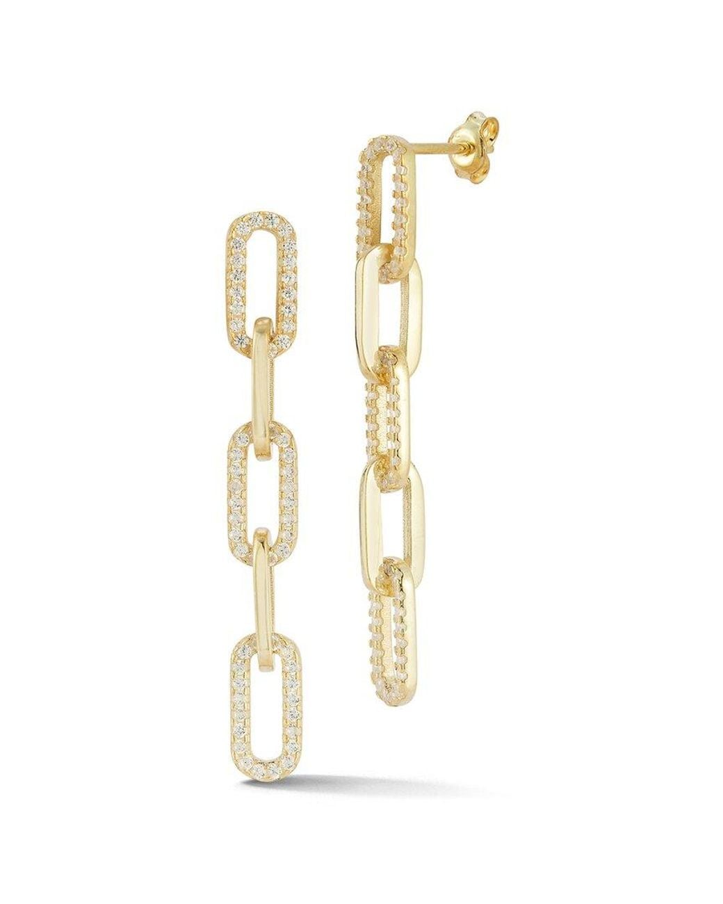 Sphera Milano White 14k Over Silver Cz 5-link Drop Earrings