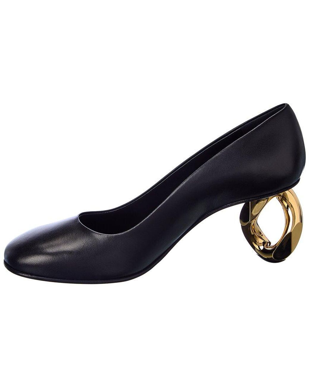 J.W. Anderson Blue Chain Detail Leather Pump