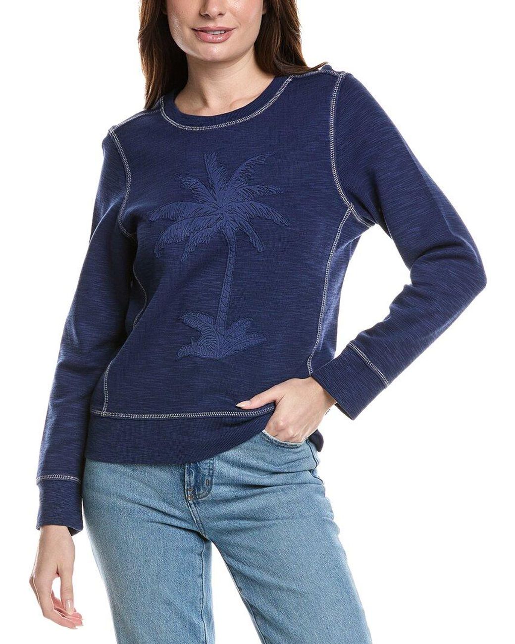 Tommy Bahama Blue Tobago Bay Palm Sweatshirt