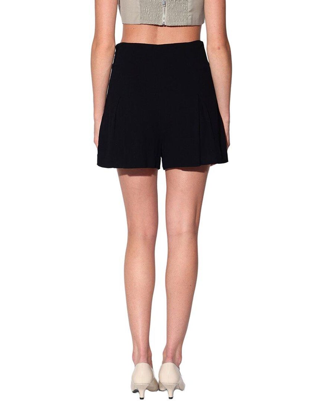 Walter Baker Black Thea Linen-Blend Short