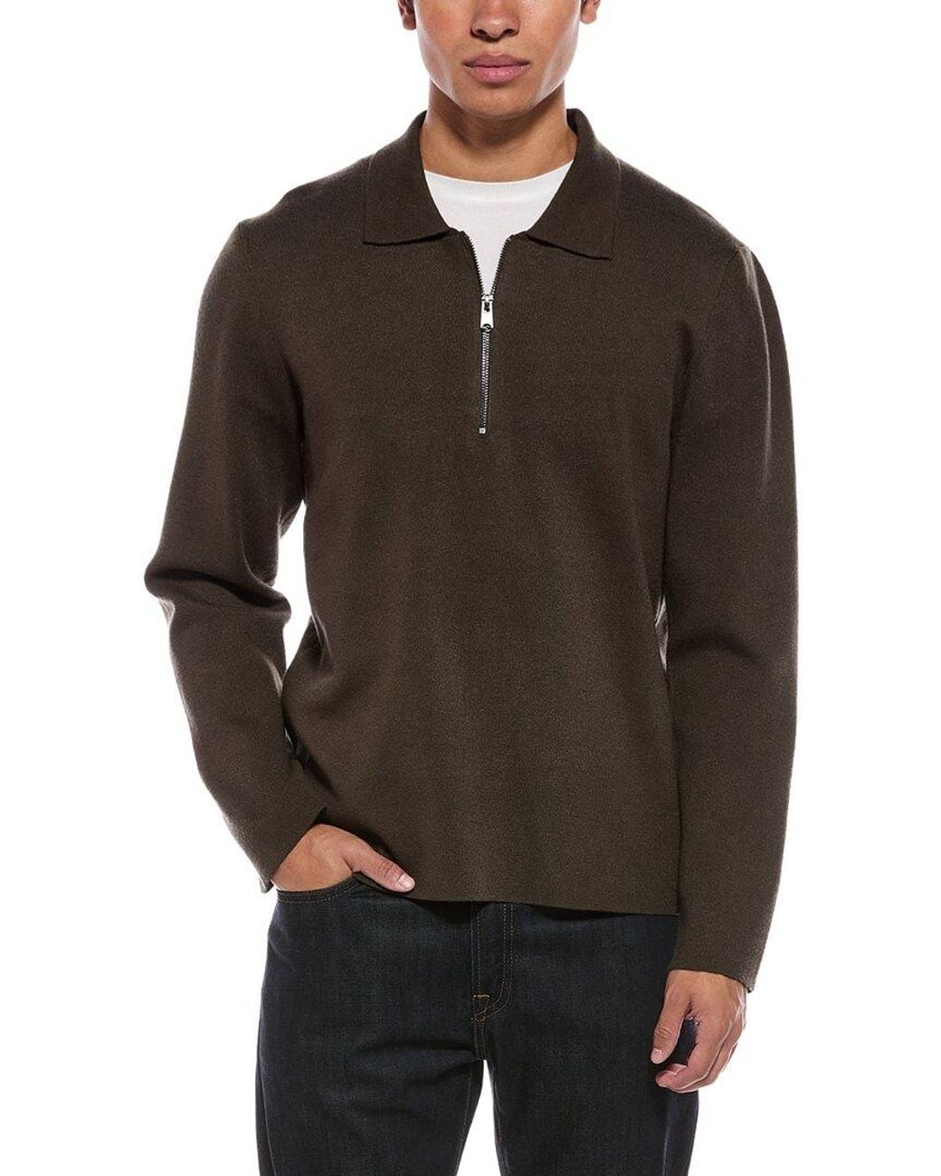 Jason Wu Brown 1/4-Zip Sweater for men