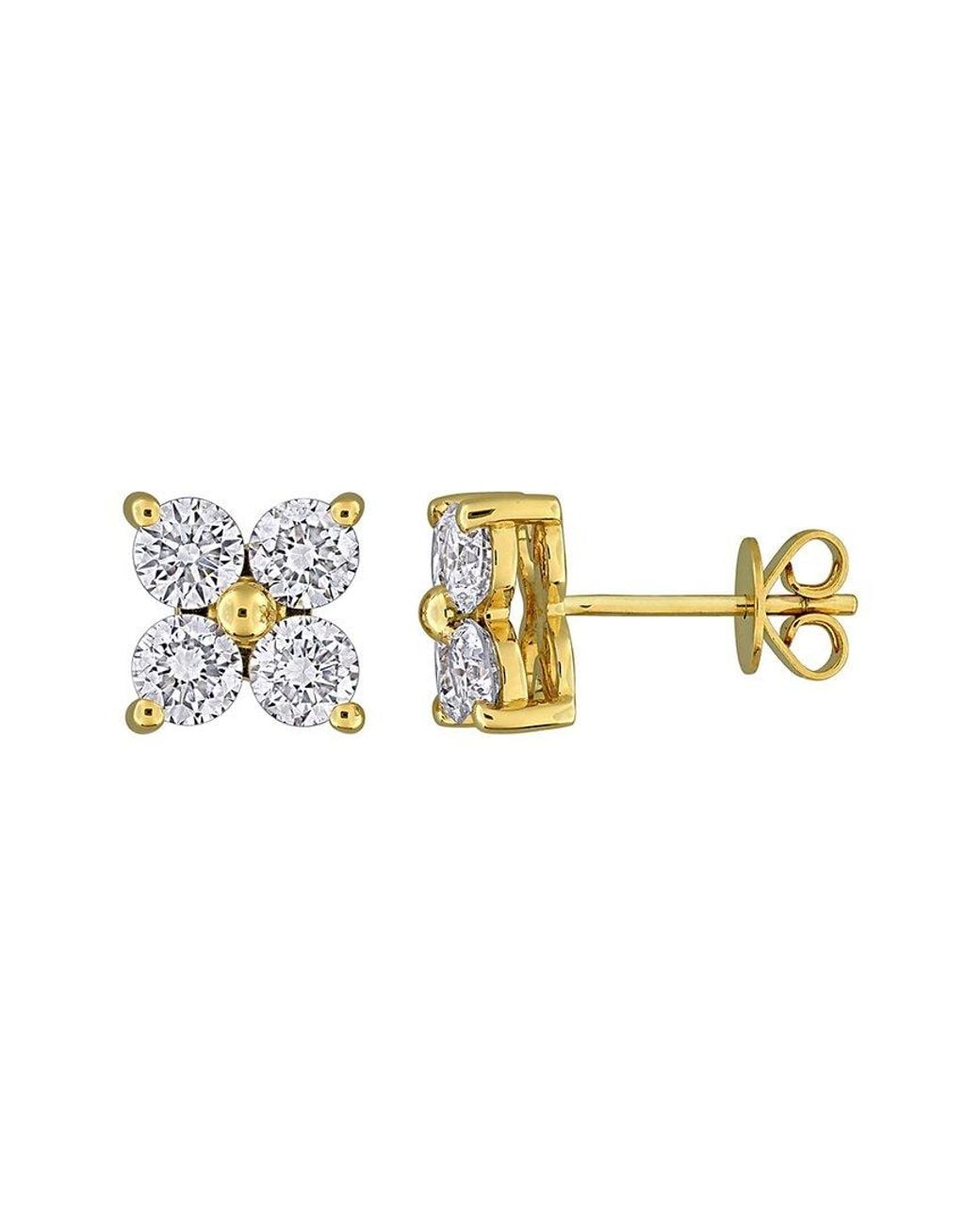 Created Forever Metallic 14K 2.00 Ct. Tw. Lab-Grown Diamond Stud Earrings