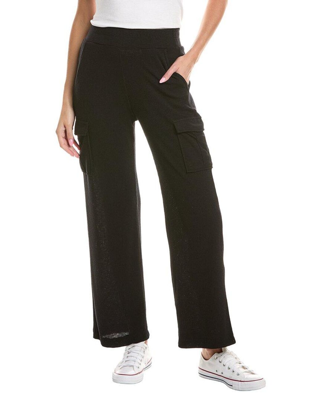 Michael Stars Black Avery Ribbed Cargo Pant