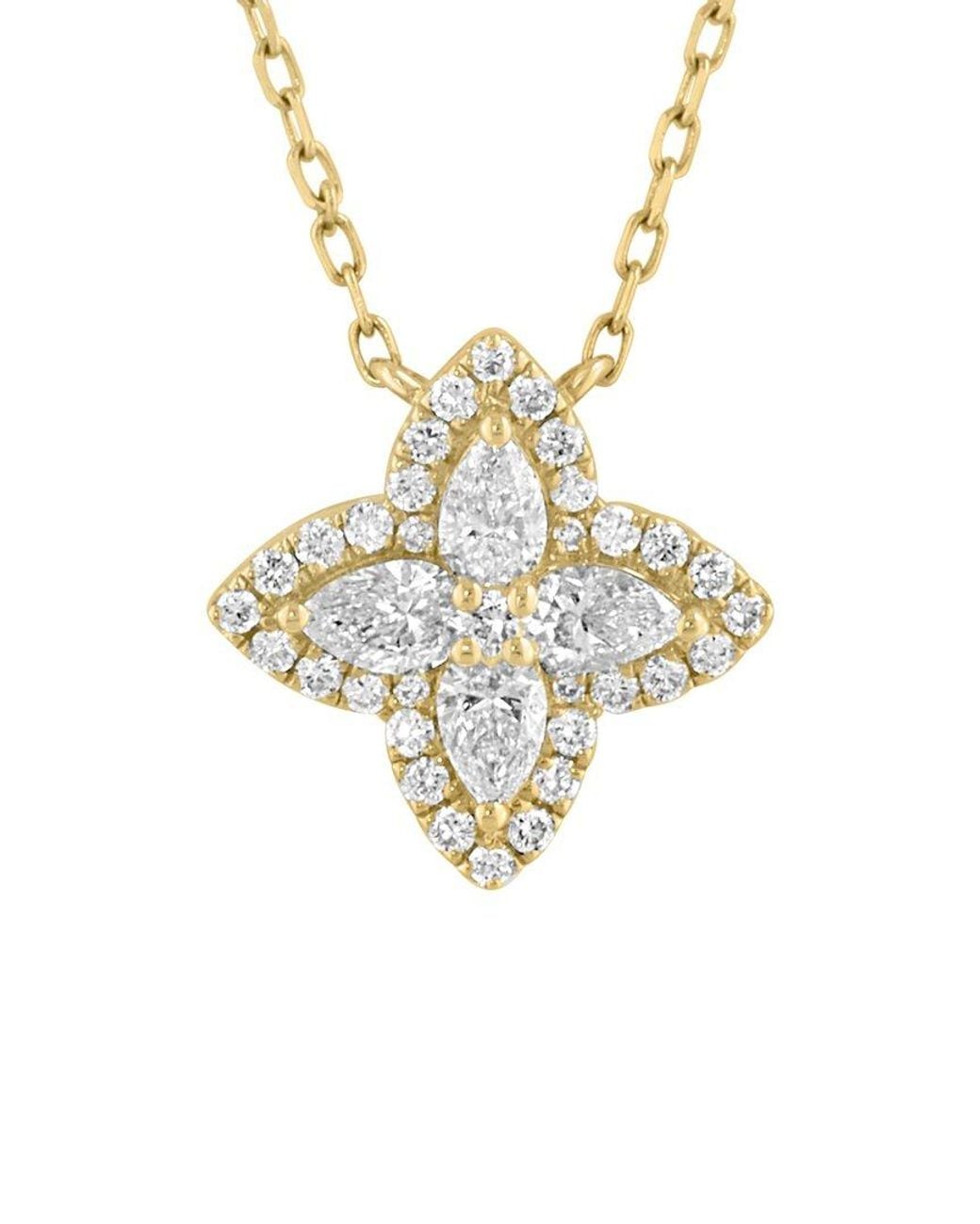 Effy Fine Jewelry Metallic 14K 0.60 Ct. Tw. Lab-Grown Diamond Necklace
