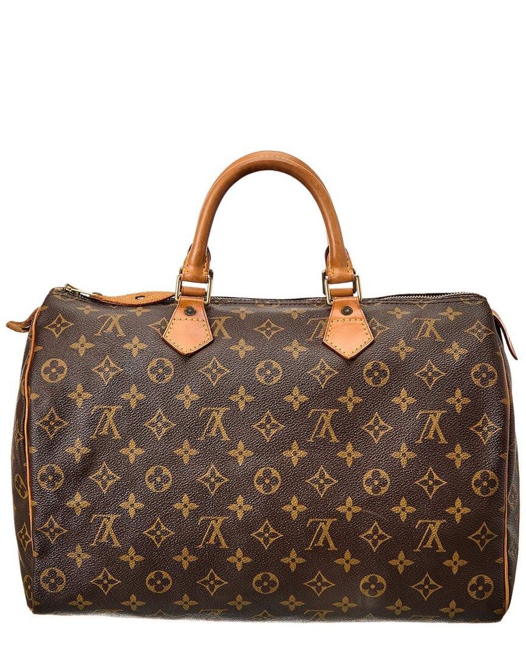 Louis Vuitton Monogram Canvas Speedy 35 Authentic Pre Owned in Brown Lyst UK