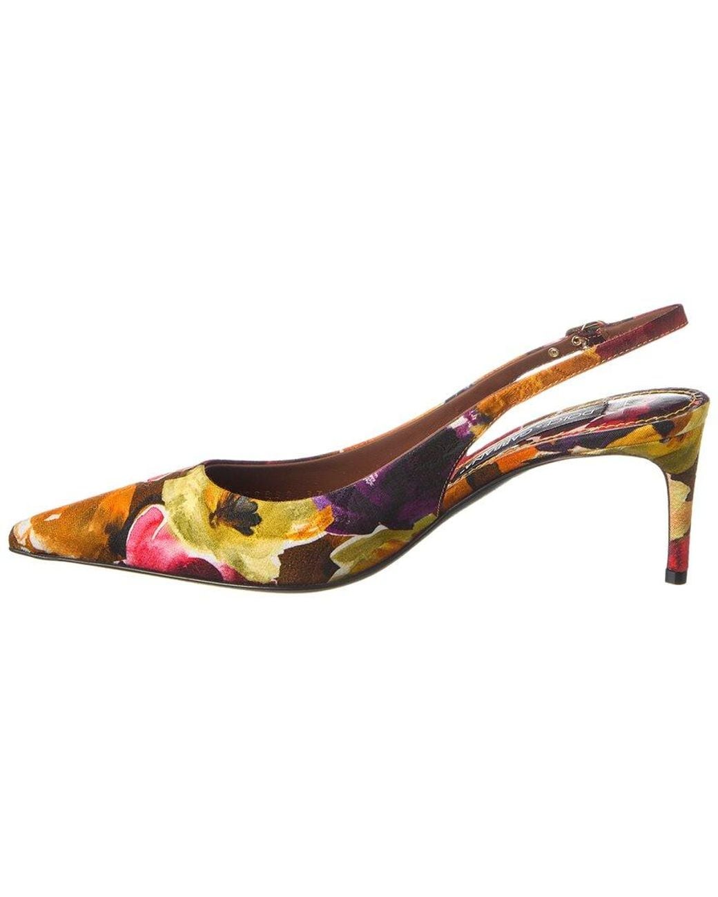 Dolce & Gabbana Pink Brocade Slingback Pump