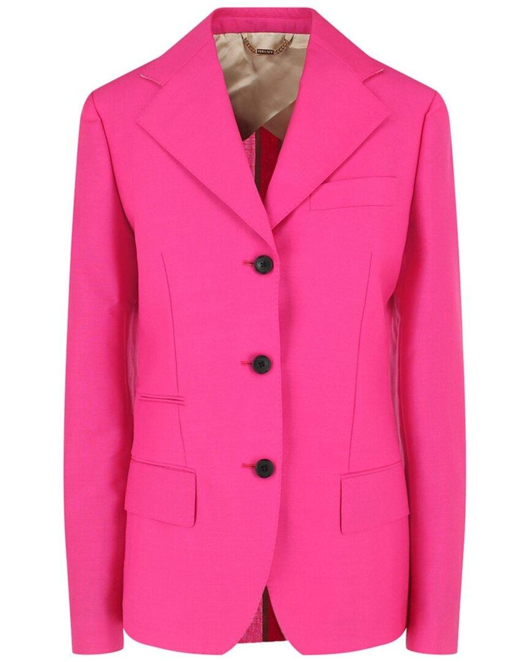 Versace Pink Mohair Blend Blazer