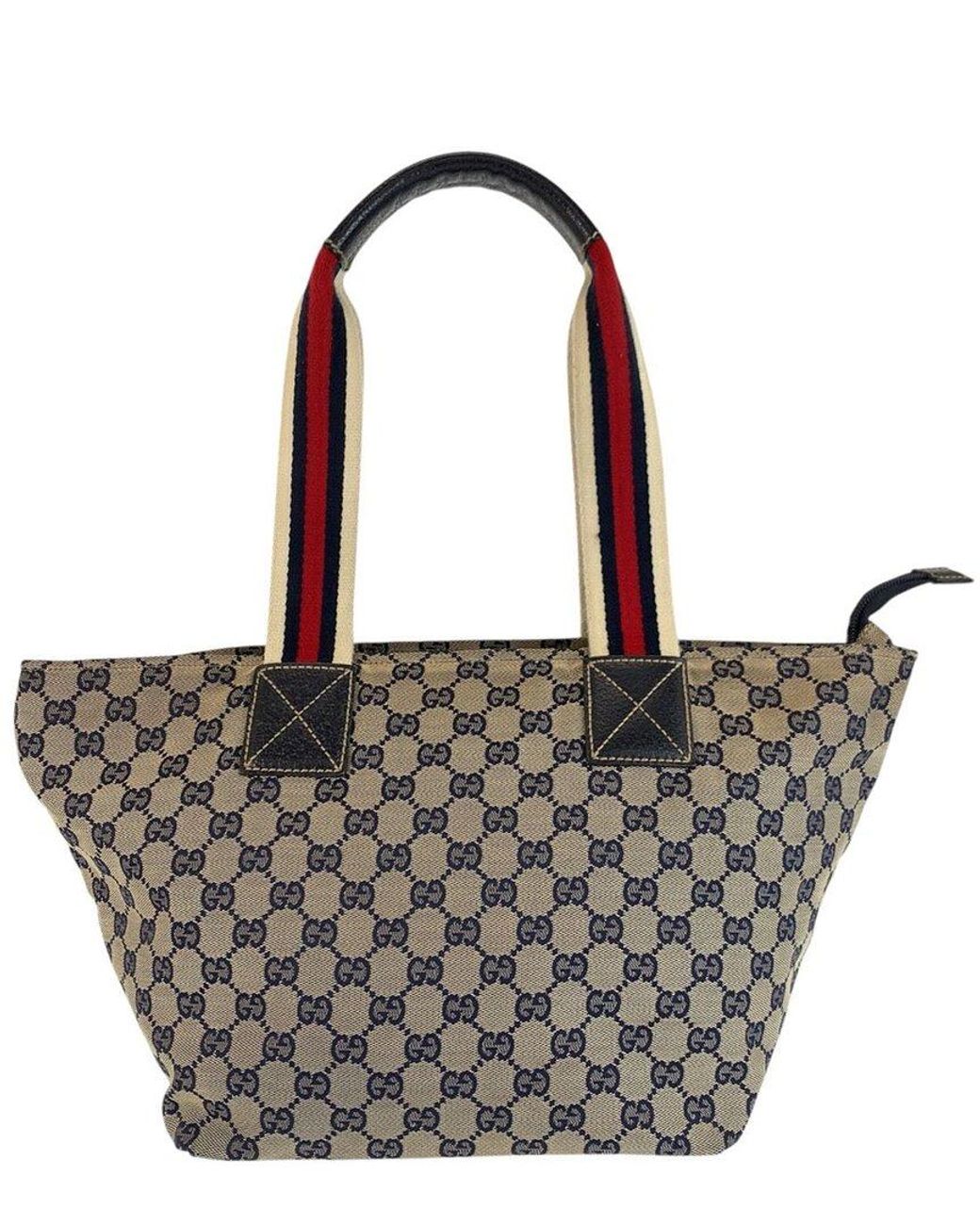 Gucci Black Gg Canvas Tote (Authentic Pre-Loved)