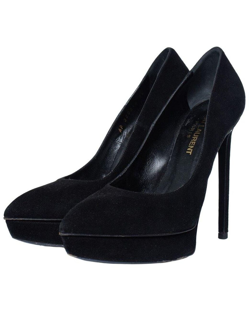 Saint Laurent Black Suede Janis Pump (Authentic Pre-Loved)