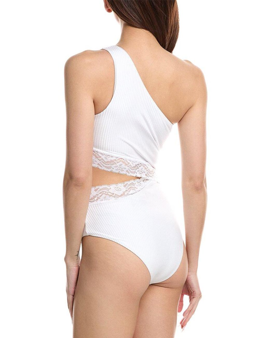 Beach Riot White Celine Lace One-Piece