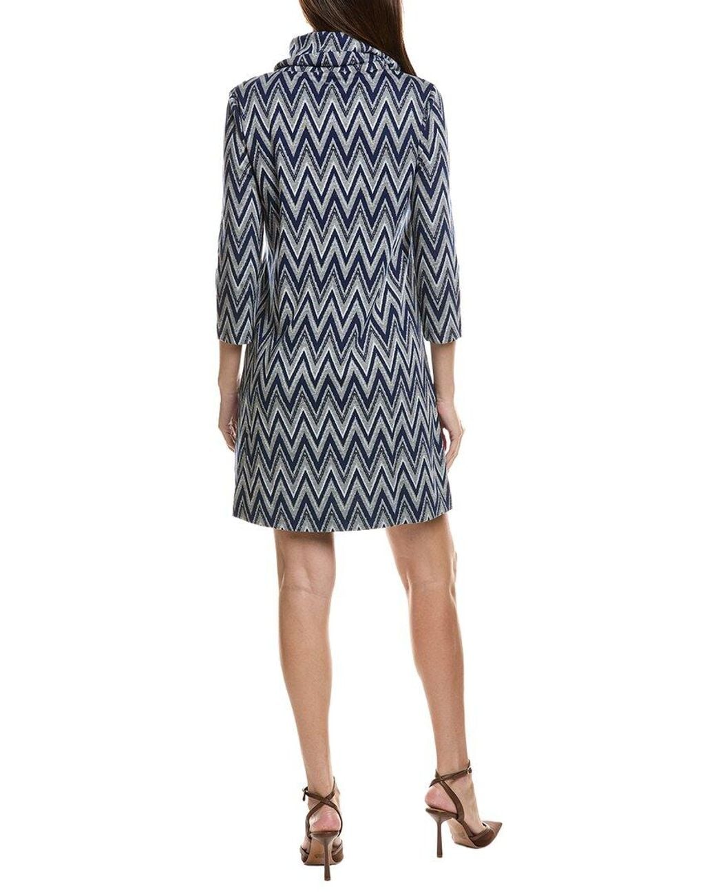 tyler boe Blue Kim Knit Crosshatch Dress