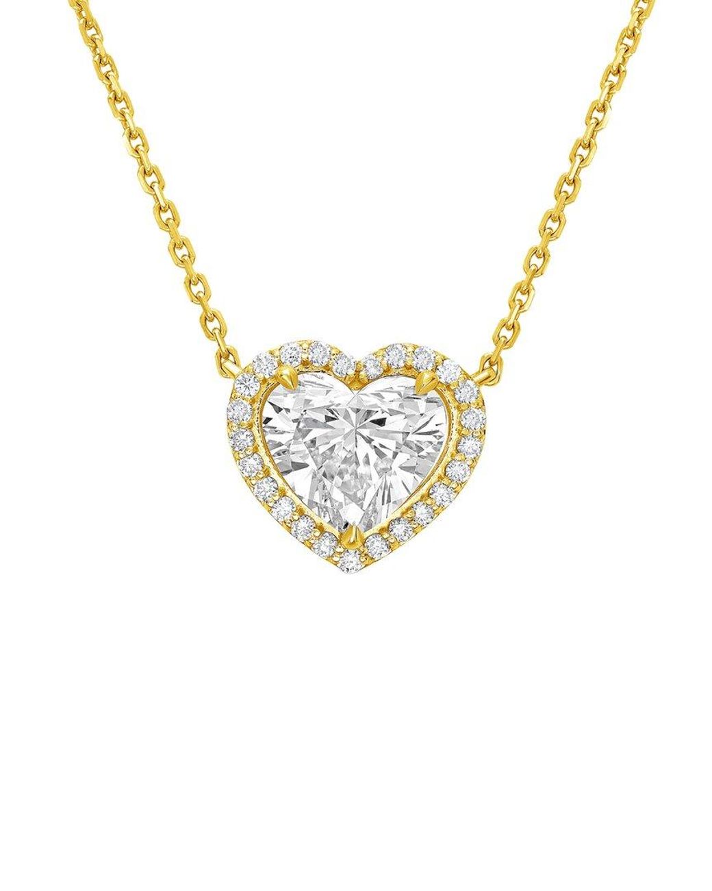 Diana M Metallic 14K 3.00 Ct. Tw. Lab-Grown Diamond Solitaire Pendant