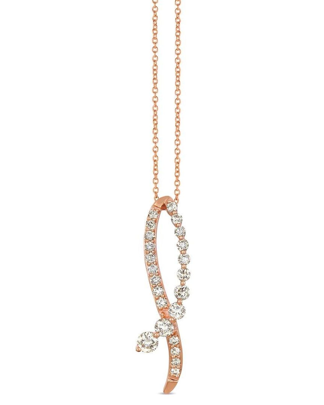 Le Vian Metallic Le Vian Shades 14K Rose 0.22 Ct. Tw. Diamond Pendant Necklace