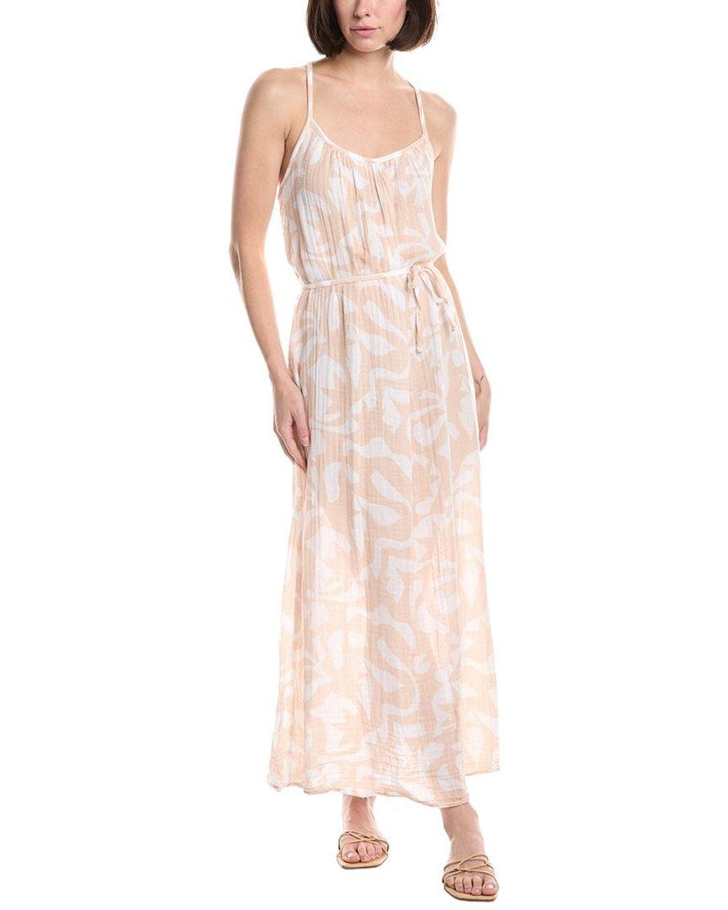 Michael Stars White Jude Printed Maxi Dress