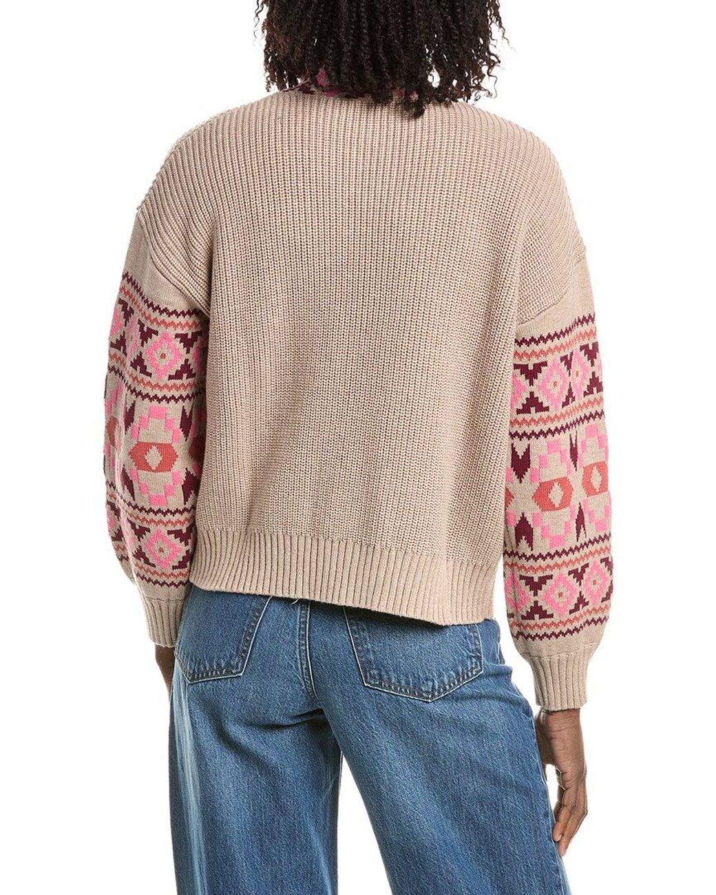 Isla Red Thea Aztec Edge To Edge Cardigan