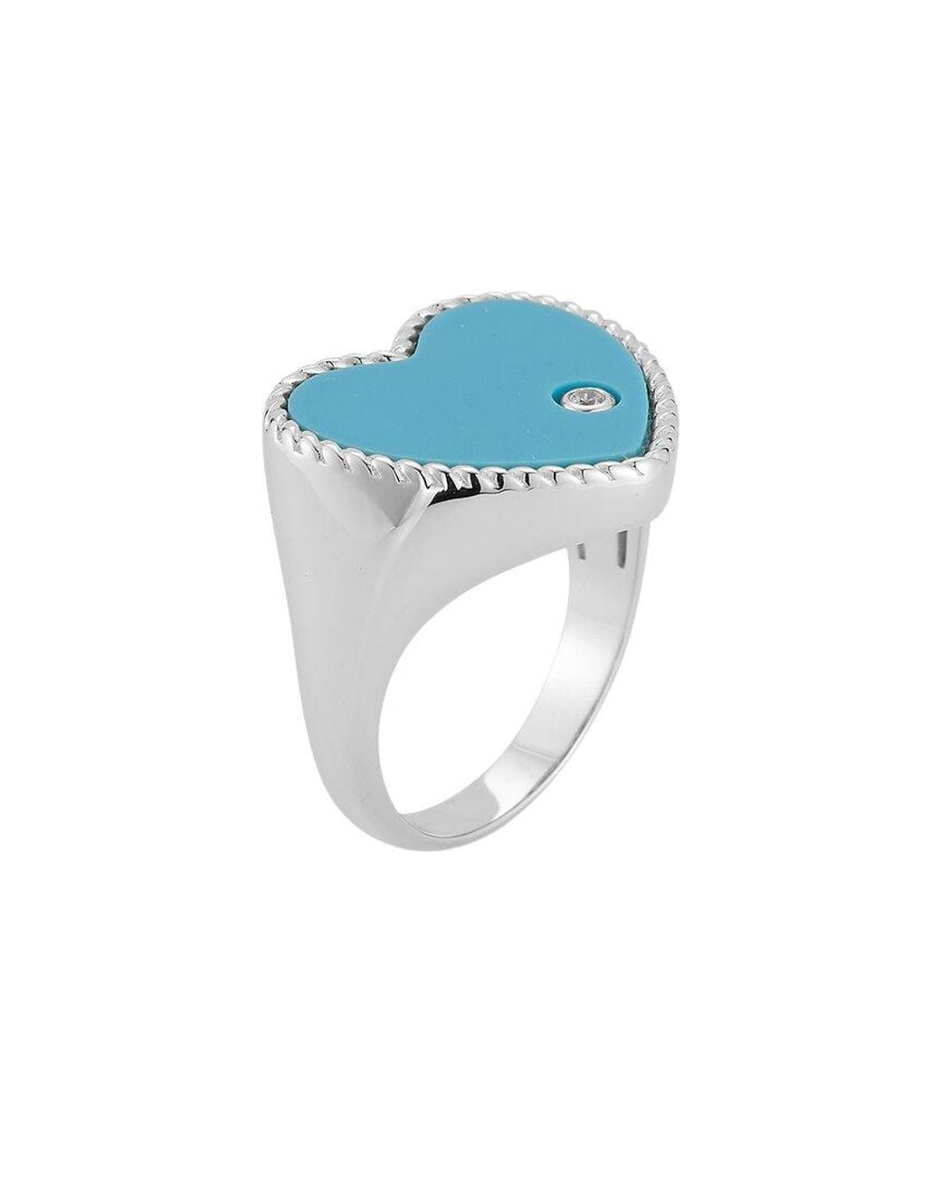 Glaze Jewelry Blue Plated Cz Ring