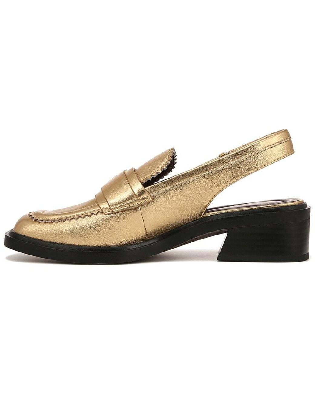 Franco Sarto Metallic A-Gianna Leather Slingback
