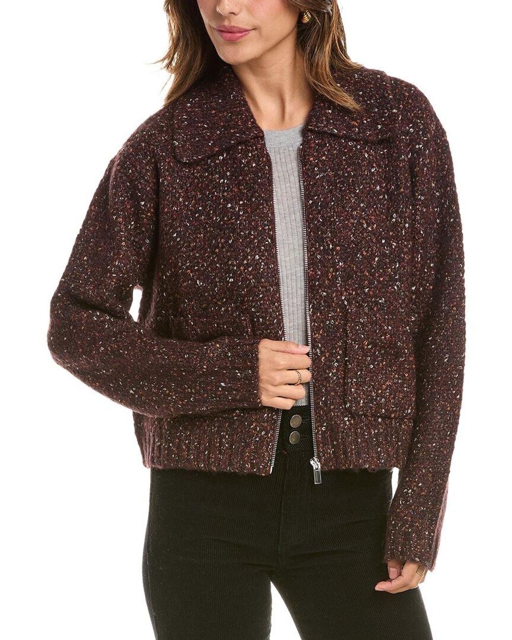 NVLT Brown Zip Sweater Jacket