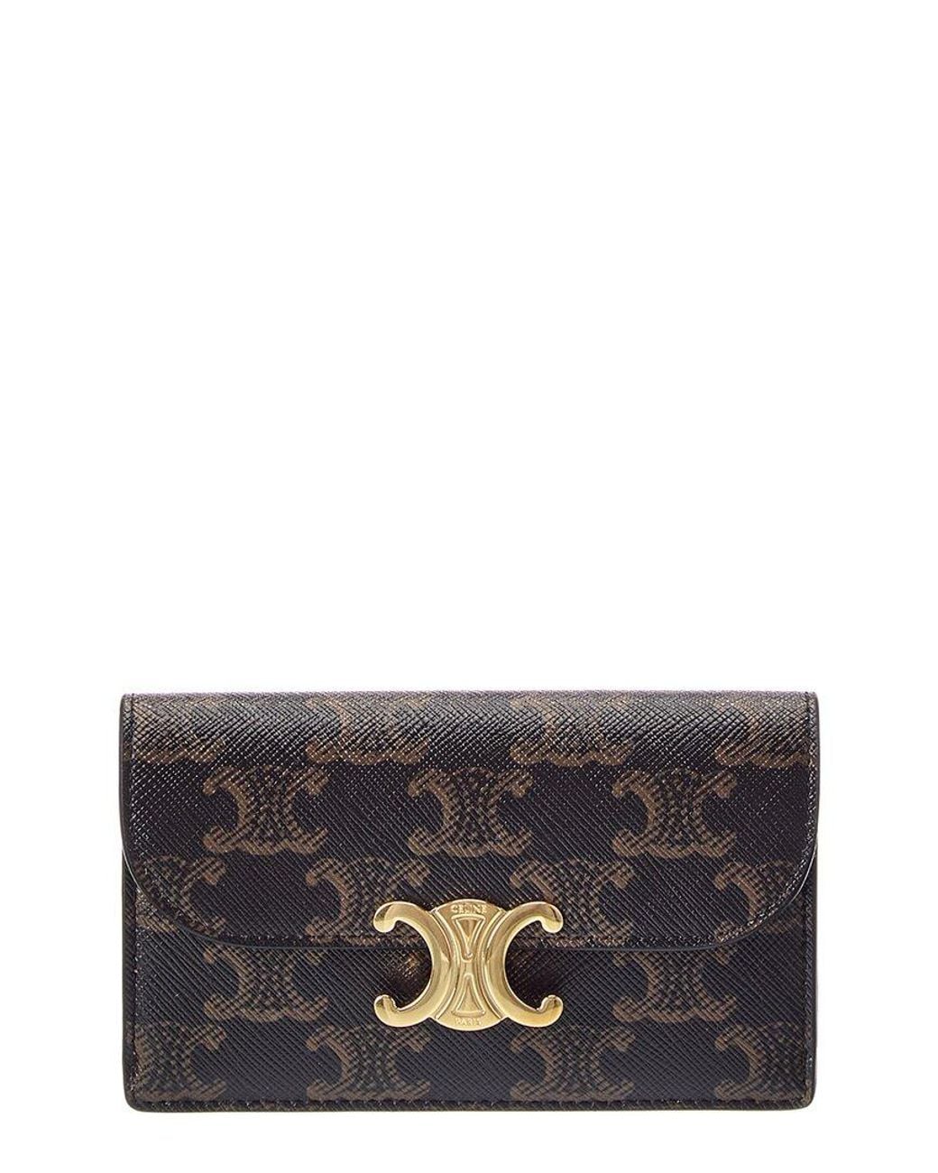 Céline Gray Long Triomphe Canvas Card Holder