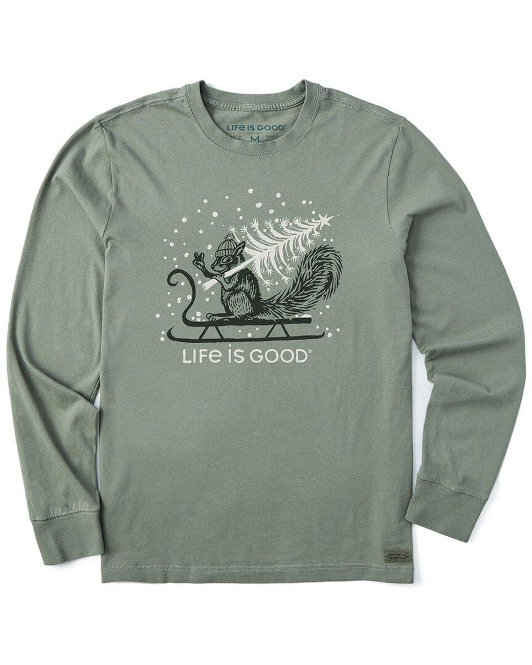 Life Is Good. Gray Crusher T-Shirt for men