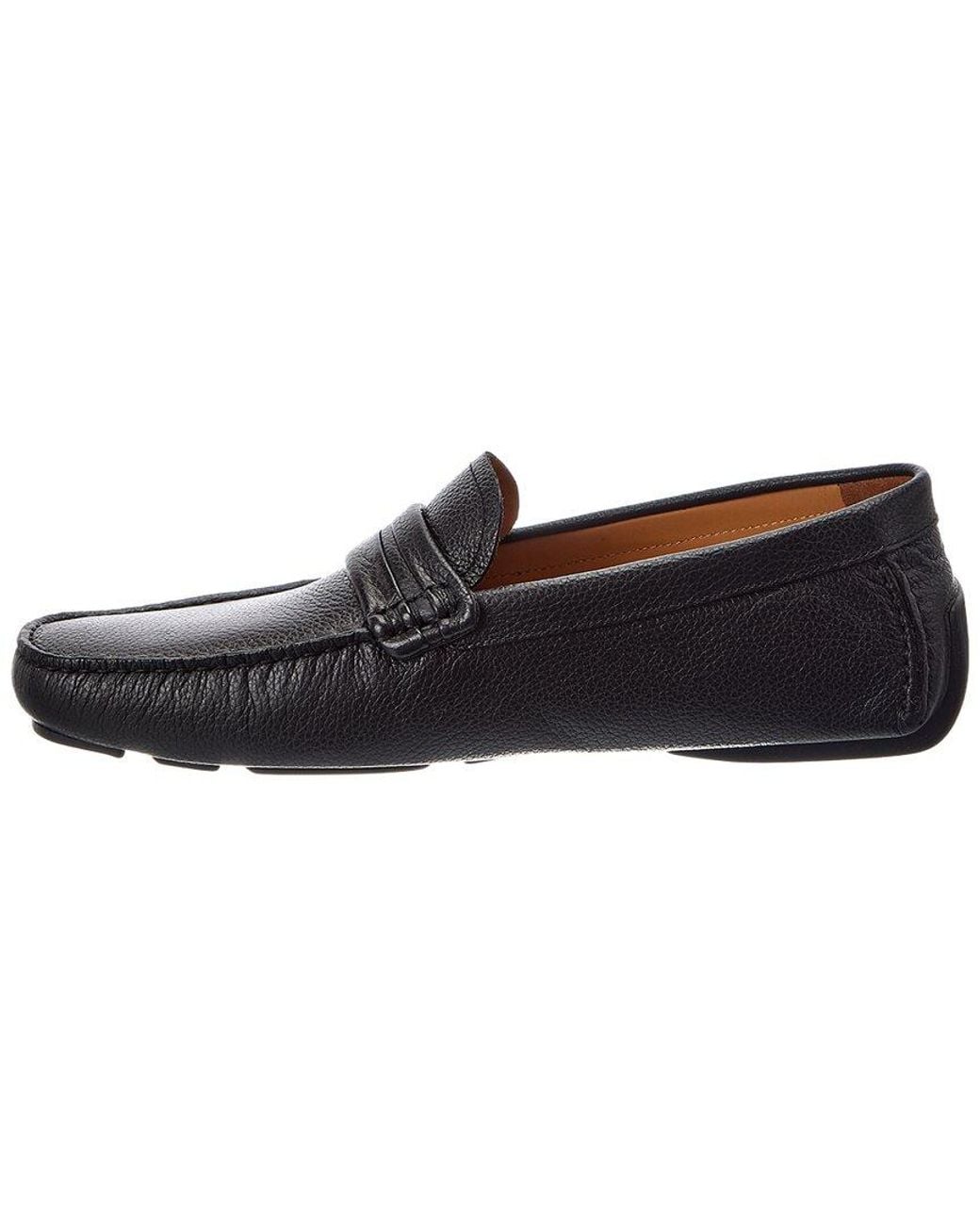 Bally Black Buckle Leather Loafer for men